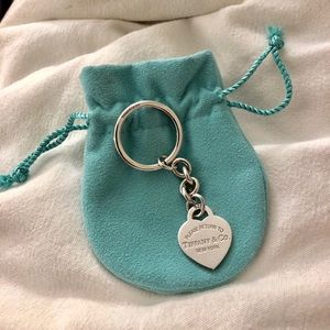 Vintage Tiffany Co Heart Tag Key Ring 